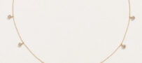 Pamela Love Fine 18K Diamond Station Droplet Necklace