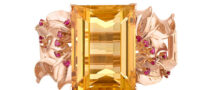 Claire Florence 18K Gold Bracelet with Citrine and Ruby