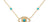 Netali Nissim 18K Protected Mini Eye Necklace with Turquoise and White Diamonds