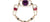 Ara Vartanian 18K Gold Bracelet with Amethyst, Rubellite and Black Diamonds
