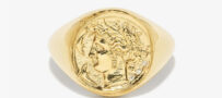 Azlee 18K Goddess Coin Signet Ring