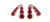Ara Vartanian 18K White Gold Earrings with Rubellite and Diamonds