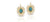LALAoUNIS 18K Nubia Sunray Earrings with Turquoise and Diamonds