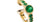 Ara Vartanian 18K Gold Ear Cuff with Emerald