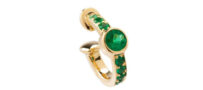 Ara Vartanian 18K Gold Ear Cuff with Emerald