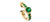Ara Vartanian 18K Gold Ear Cuff with Emerald