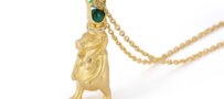 Renna 18K Tawaret Necklace with Malachite and Jade