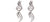 Deborah Pagani Limited Edition 18K White Gold Ear Crawlers with Grey Diamonds