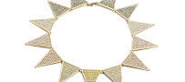 Eddie Borgo Ombre Pave Large Flat Triangle Necklace