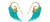 Noor Fares 18K Gold and Turquoise Wing Earrings