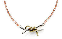 Rodarte Tri-Tone Barbed Wire Necklace