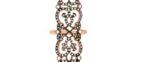 Sabine Getty 18K Rose Gold and Diamond Medieval Ring