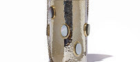 Anndra Neen Alpaca Suma Cylinder Bag with Mother of Pearl