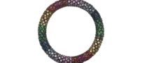 Carolina Bucci 18K Thick Pave Twister Luxe Bracelet with Sapphires, Rubies and Tsavorites