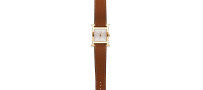 Vintage Hermes Brown Epsom Leather Heure H Watch