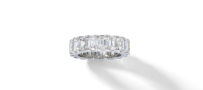 Oscar Heyman Platinum Emerald Cut Diamond Guard Ring
