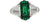 VAK \'Arch of Heaven\' 18K Ring with White Diamonds and Natural Zambian Emeralds
