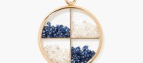 Aurelie Bidermann 18K Chivor Damier Medallion with Sapphires and Diamonds