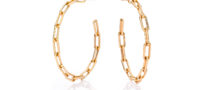 Walters Faith 18K Rose Gold Chain Link Hoop Earrings