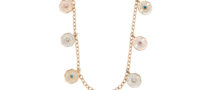 Marlo Laz 14K Gold Multi-Stone Gypsy Necklace