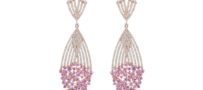 Hueb Apus 18K Rose Gold with Diamond and Pink Sapphire Earrings
