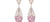 Hueb Apus 18K Rose Gold with Diamond and Pink Sapphire Earrings