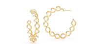 Deborah Pagani 18K Gold Coil Hoop Earrings