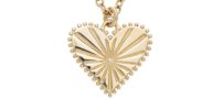 Marlo Laz 14K Pour Toujours Heart Coin Necklace with Diamonds