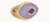 Marlo Laz 14K Rose Gold Je Porte Bonheur Eyecon Ring with Purple Chalcedony, Amethyst and Diamonds