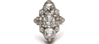 Latest Revival Estate Collection Antique Early Art Deco 1915 Platinum Old European Cut White Diamond Ring