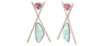 EMILY P. WHEELER Divide 18-karat recycled gold and multi-stone opal earrings
