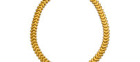 LALAoUNIS 22K Gold Articulated Necklace with Geometric Motifs