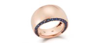 Walters Faith 18K Rose Gold Ring with Blue Sapphires