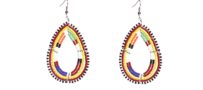AFRICAN Maasai One-of-a-Kind Hand Beaded Multicolor Earrings
