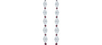 VAK \'Architectural Splendor\' 18K Diamond Earrings with Natural Burmese Rubies