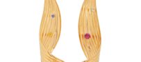 Rodarte Gold Curl Earring With Swarovski Crystals